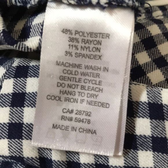 CYNTHIA ROWLEY Check Print Stretch Ankle Pants - Picture 8 of 8